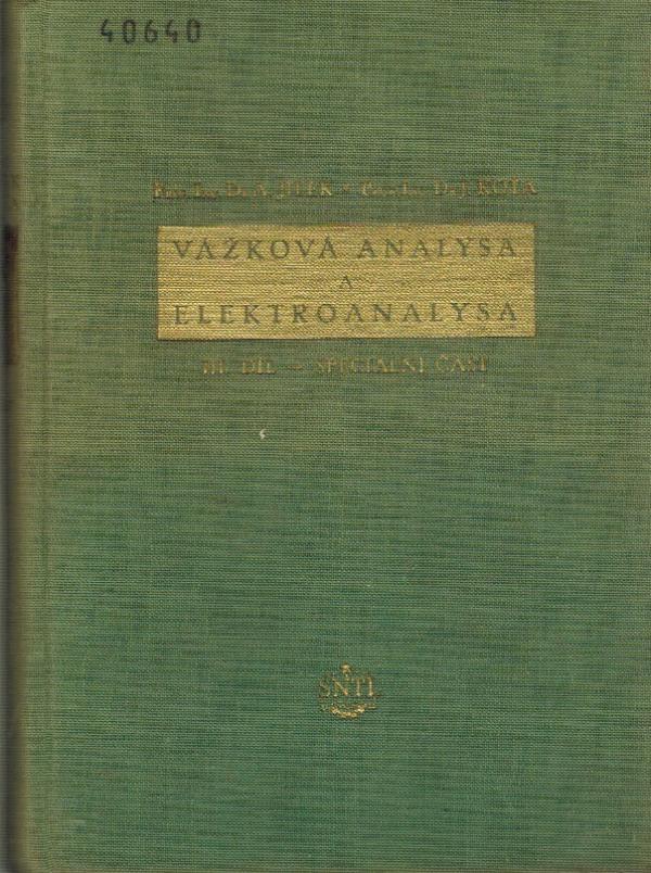 Vkov analysa a elektroanalysa III.
