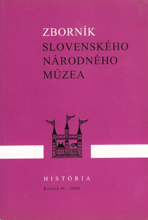 Zbornk slovenskho nrodnho mzea 45. Histria (ronk IC-2005)