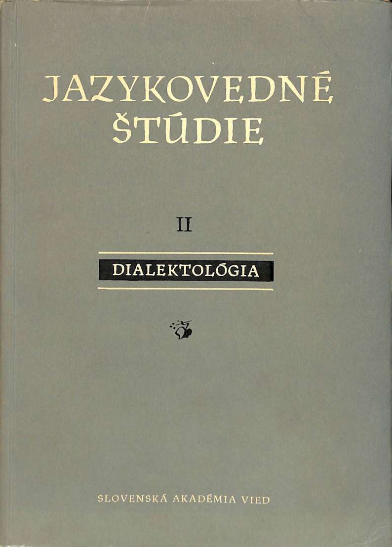 Jazykovedn tdie II. - Dialektolgia