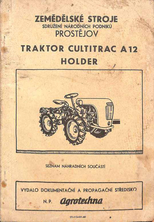 Traktor Cultitrac A12 Holder - Seznam nhradnch dl