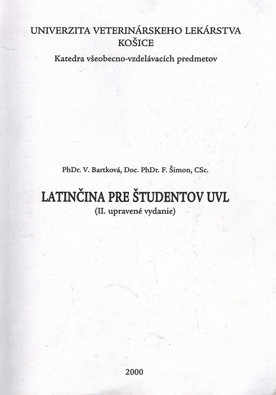 Latinina pre tudentov UVL 
