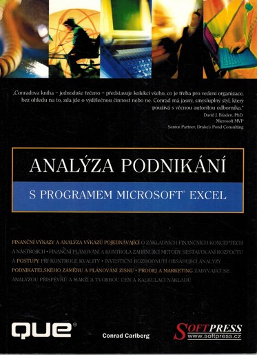 Analza podnikn s programem Microsoft Excel (Calberg Conrad)
