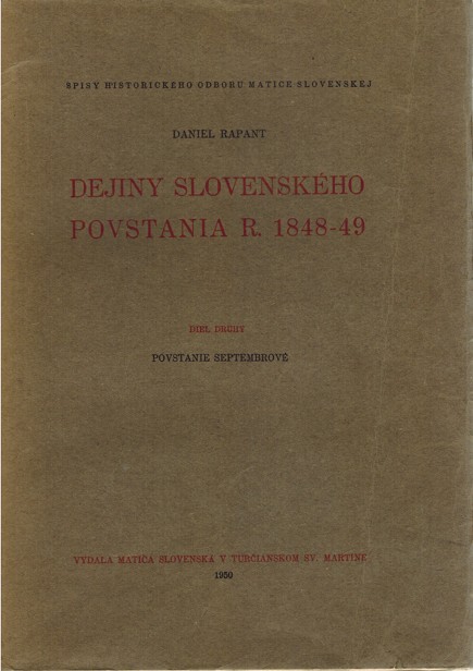 Dejiny Slovenskho povstania roku 1848-49 II.