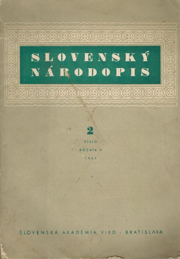 Slovensk nrodopis 2/1957
