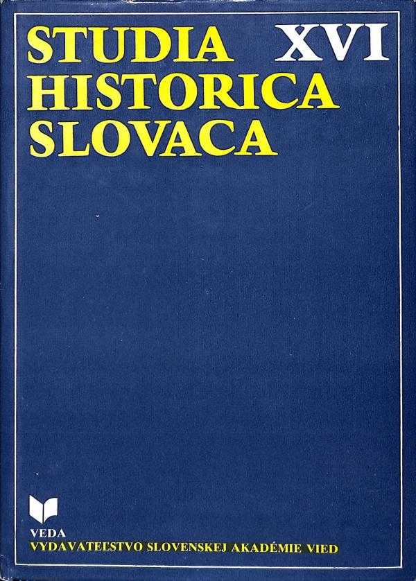 Studia historica Slovaca XVI.