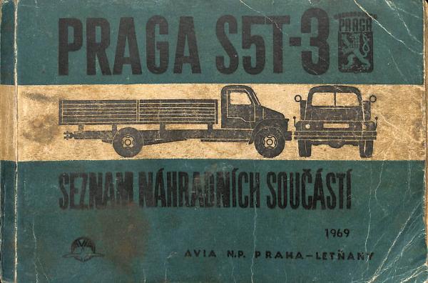 Nkladn automobil PRAGA S5T3 - Seznam nhradnch soust