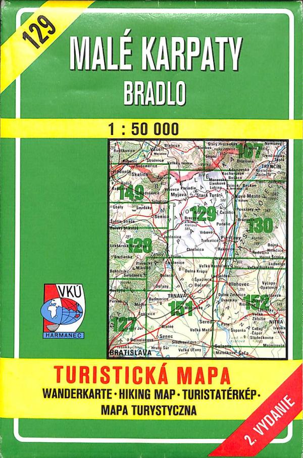 Mal Karpaty, Bradlo - Turistick mapa