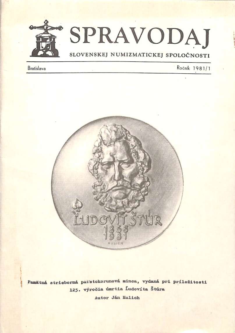 Spravodaj slovenskej numizmatickej spolonosti 1981/1