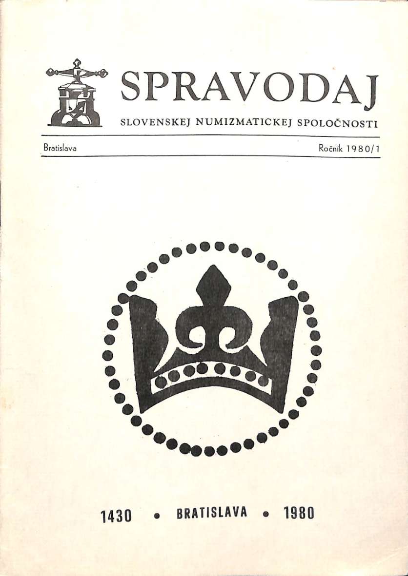 Spravodaj slovenskej numizmatickej spolonosti 1980/1