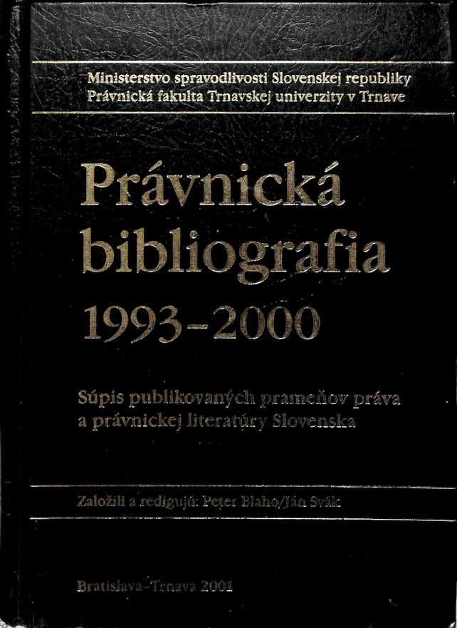 Právnická bibliografia 1993 – 2000