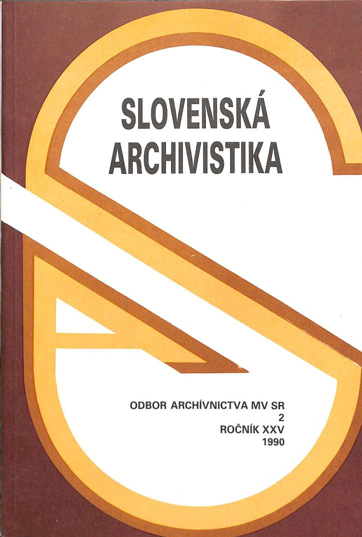 Slovensk archivistika 2/1990