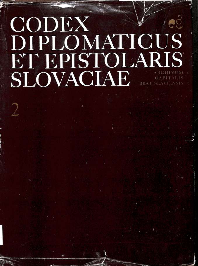 Codex diplomaticus et epistolaris Slovaciae 2.