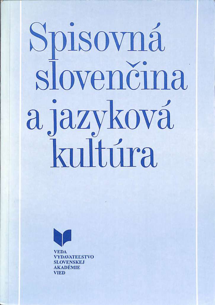 spisovná slovenčina a jazyková kultúra