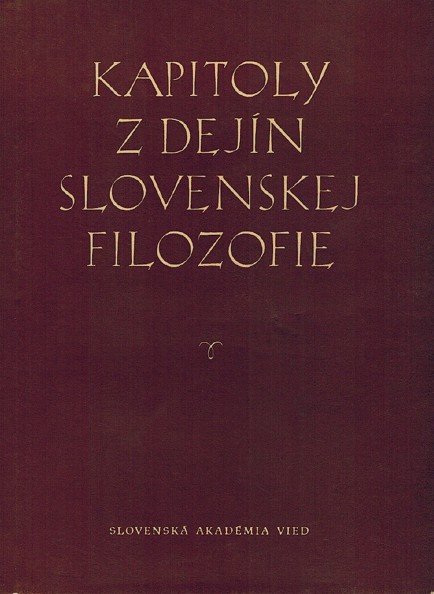 Kapitoly z dejn Slovenskej filozofie 